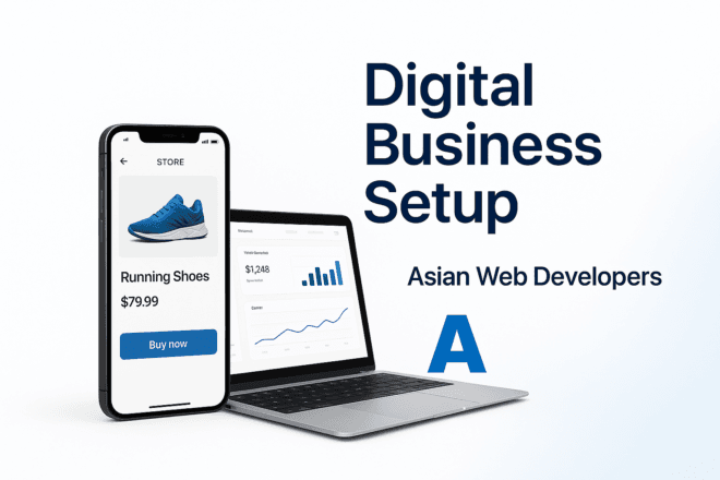 Digital business setup service in Canada — website and e-commerce solutions by Asian Web Developers