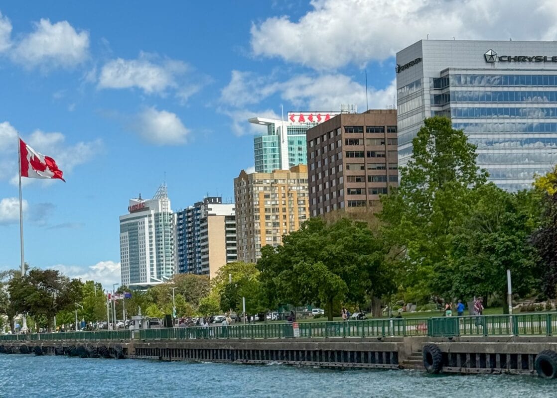 Windsor Ontario waterfront skyline featured image for social media agency blog and digital marketing services in Windsor Ontario
