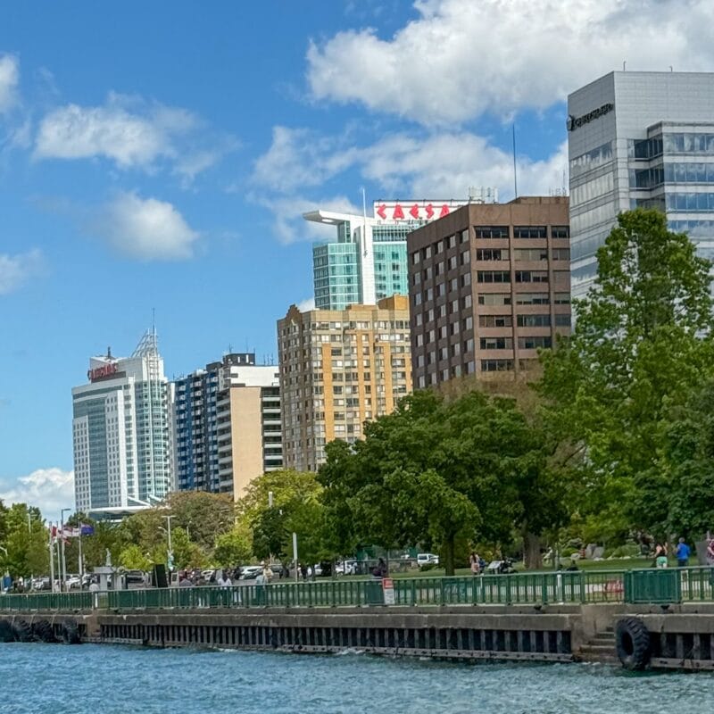 Windsor Ontario waterfront skyline featured image for social media agency blog and digital marketing services in Windsor Ontario