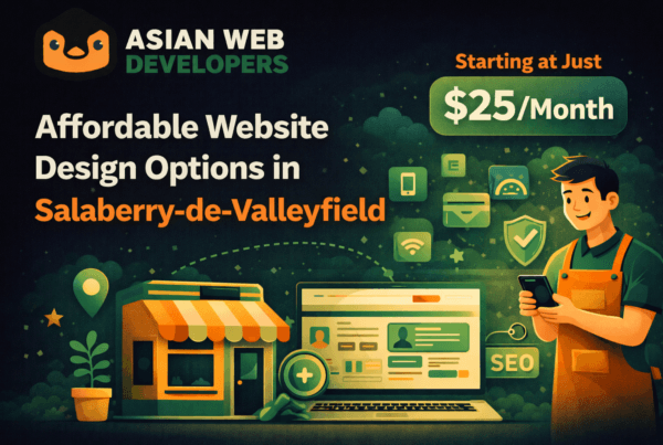 Affordable website design in Salaberry-de-Valleyfield starting at $25 per month for small businesses