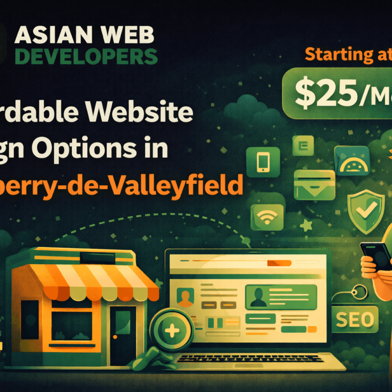 Affordable website design in Salaberry-de-Valleyfield starting at $25 per month for small businesses