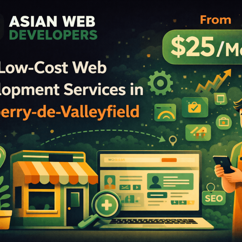 Low cost web development services in Salaberry-de-Valleyfield starting at $25 per month for small businesses
