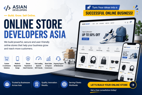 Online store developers in Asia creating responsive and secure e-commerce websites