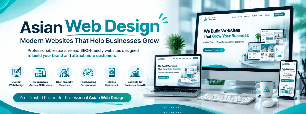 Asian web design services creating modern responsive and SEO-friendly websites