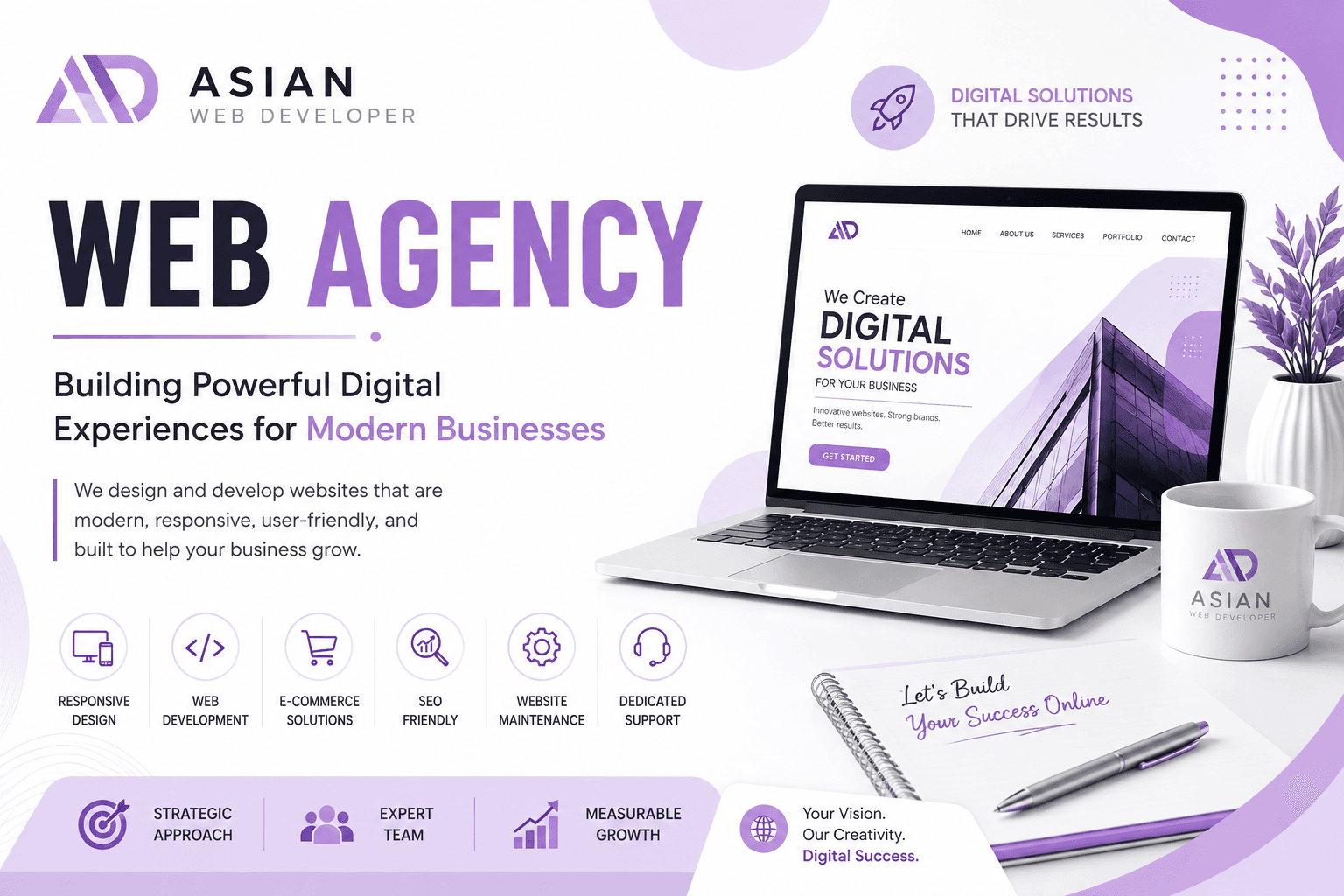 Professional web agency services by Asian Web Developer