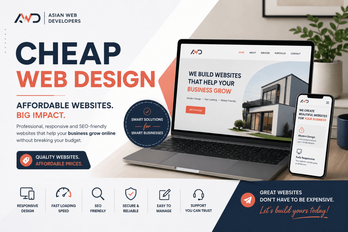 Cheap web design services by Asian Web Developers
