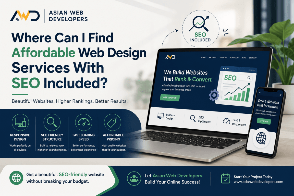 Affordable web design services with SEO included by Asian Web Developers