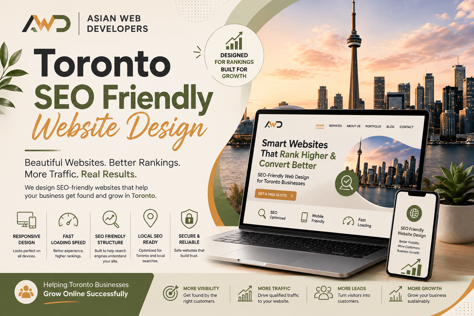 Toronto SEO friendly website design by Asian Web Developers