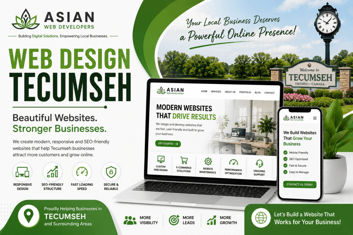 Professional web design services in Tecumseh by Asian Web Developers