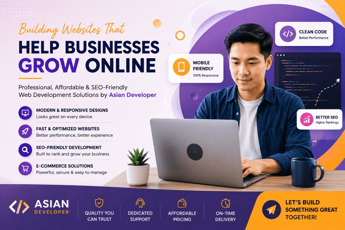 Asian Developer providing affordable and SEO-friendly web development servicesAsian Developer – Professional Web Development Services