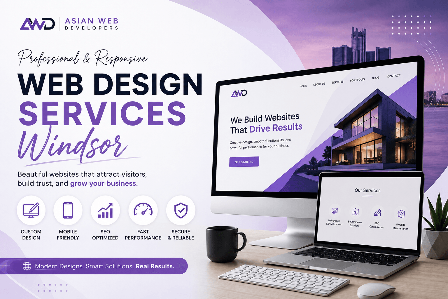 Professional web design services in Windsor by Asian Web Developers