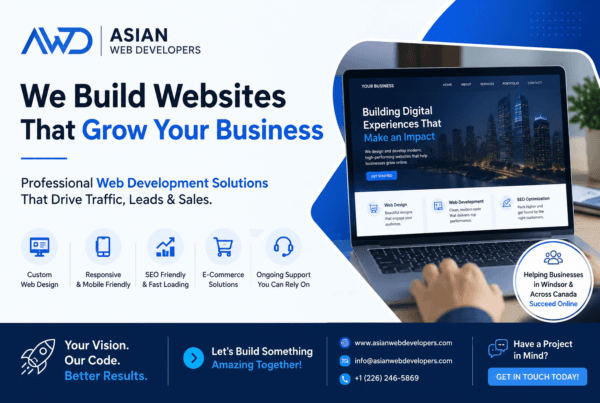 Professional Search Engine Optimization Windsor services by Asian Web Developers helping local businesses improve Google rankings, website traffic, and online growth.