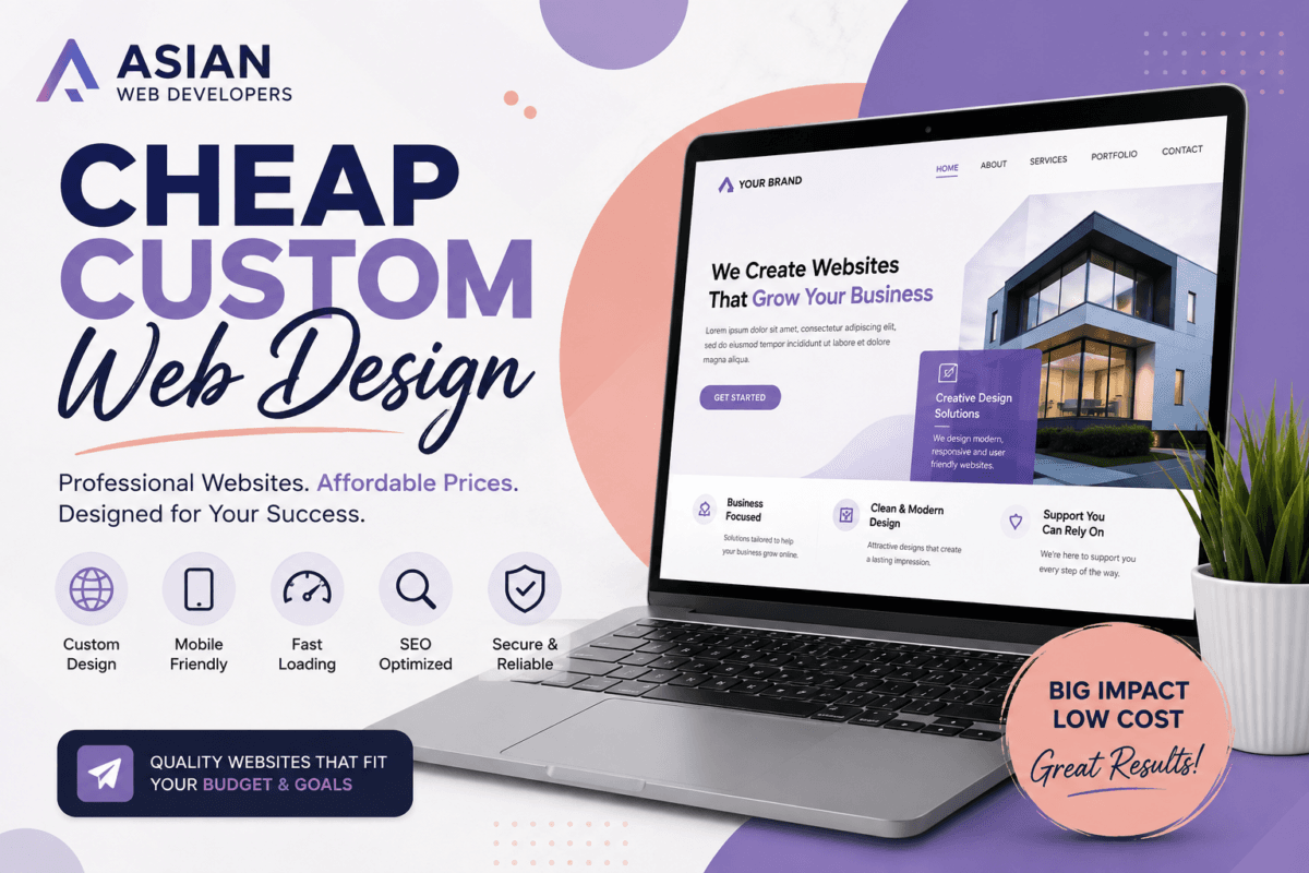 Cheap custom web design services for professional and responsive business websites