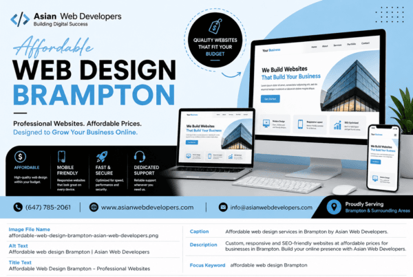 Affordable web design Brampton by Asian Web Developers