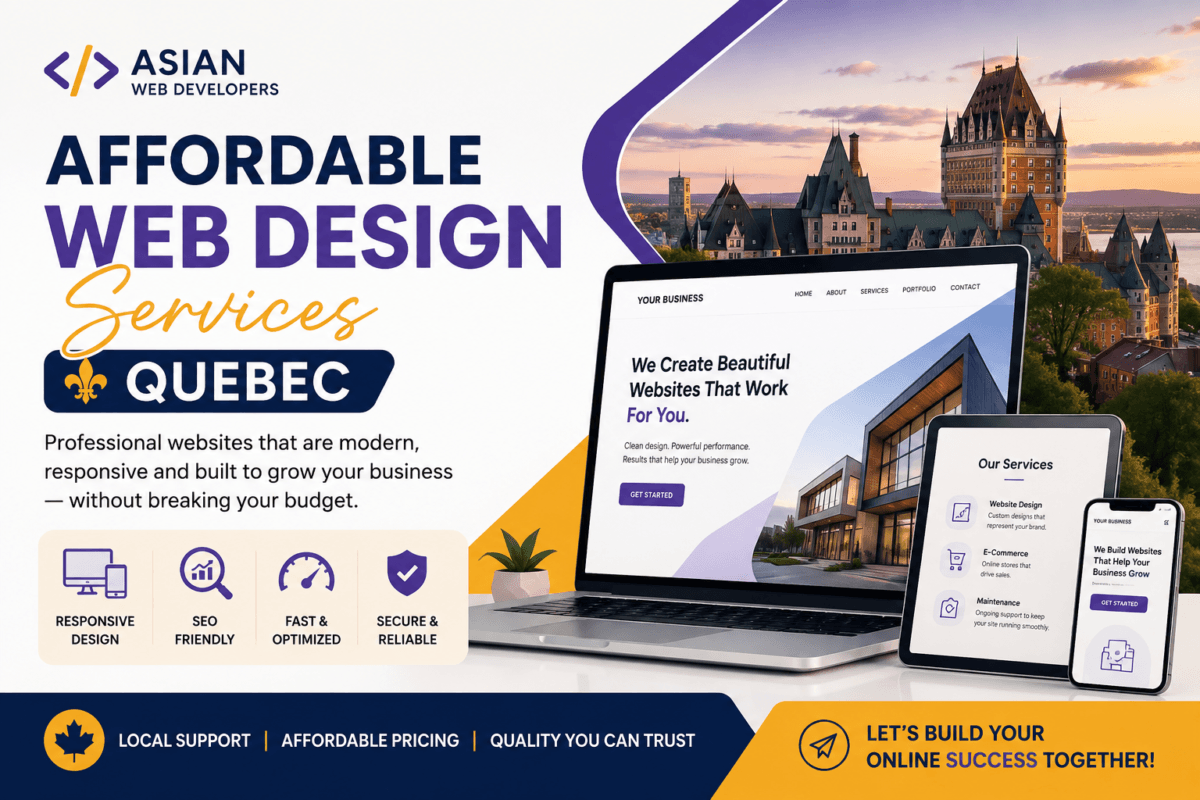 Affordable web design services in Quebec for modern and responsive business websites